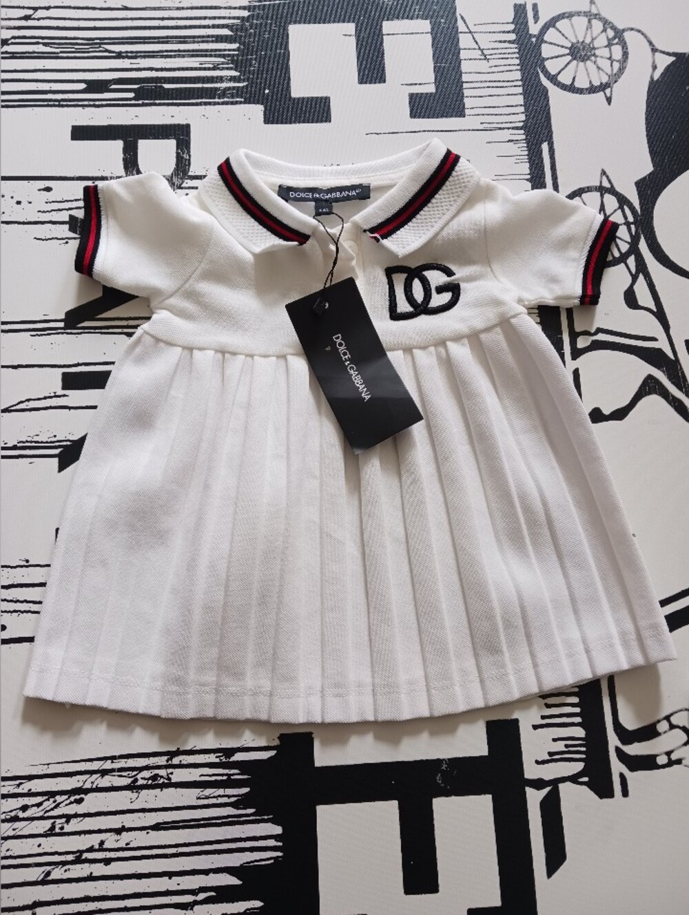 NWT Dolce Gabbana White Baby  Dress  Size 6M